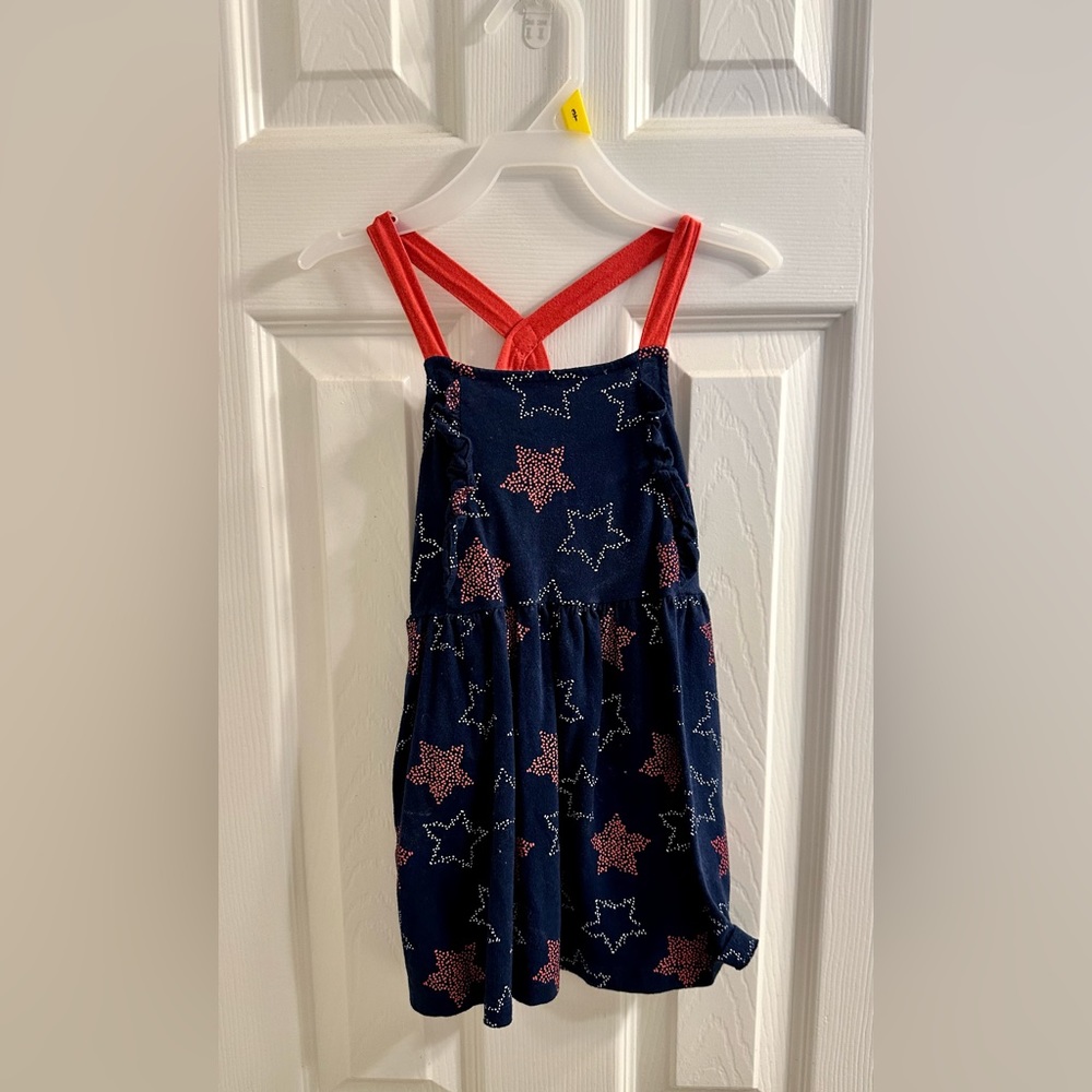 Patriotic dress, red, white, and blue